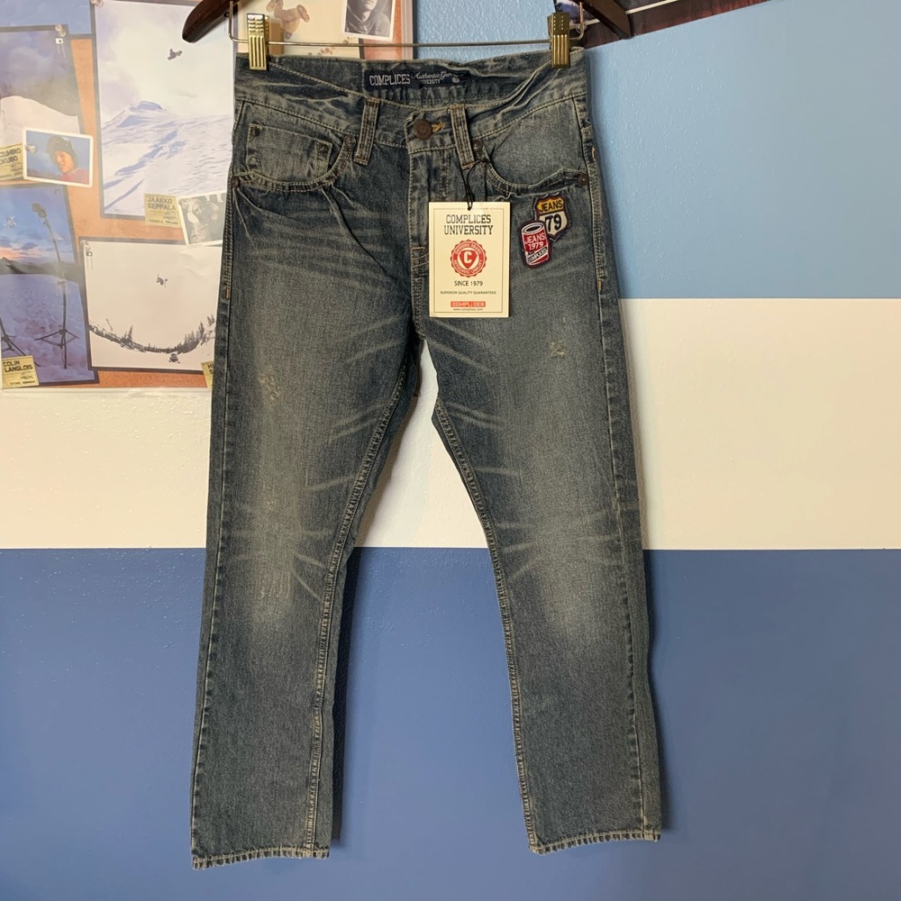 Complices University patch jeans